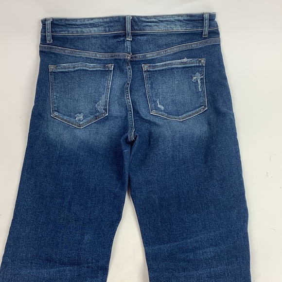 Vervet Flying Monkey distressed Dark wash Skinny Jeans Size 31 Raw hem Stretch - Picture 3 of 14